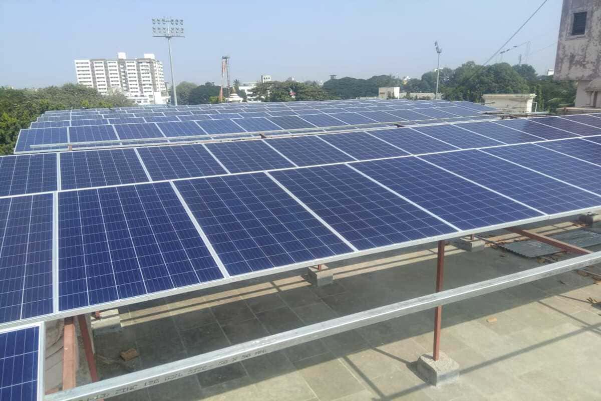 MW scale solar panel installation site