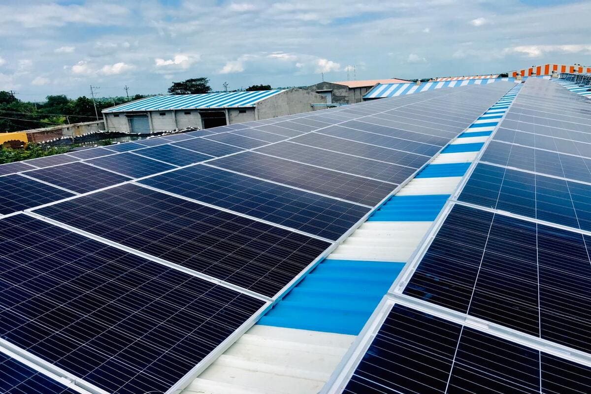 Ground mounted solar panel structure installation for utility scale solar project