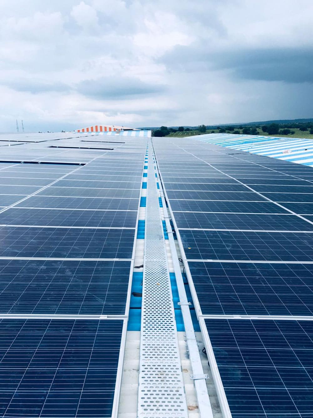 MW scale solar EPC project installation for industrial solar power plant